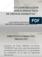 Diseño y construcción de un banco didáctico de frenos hidrovác