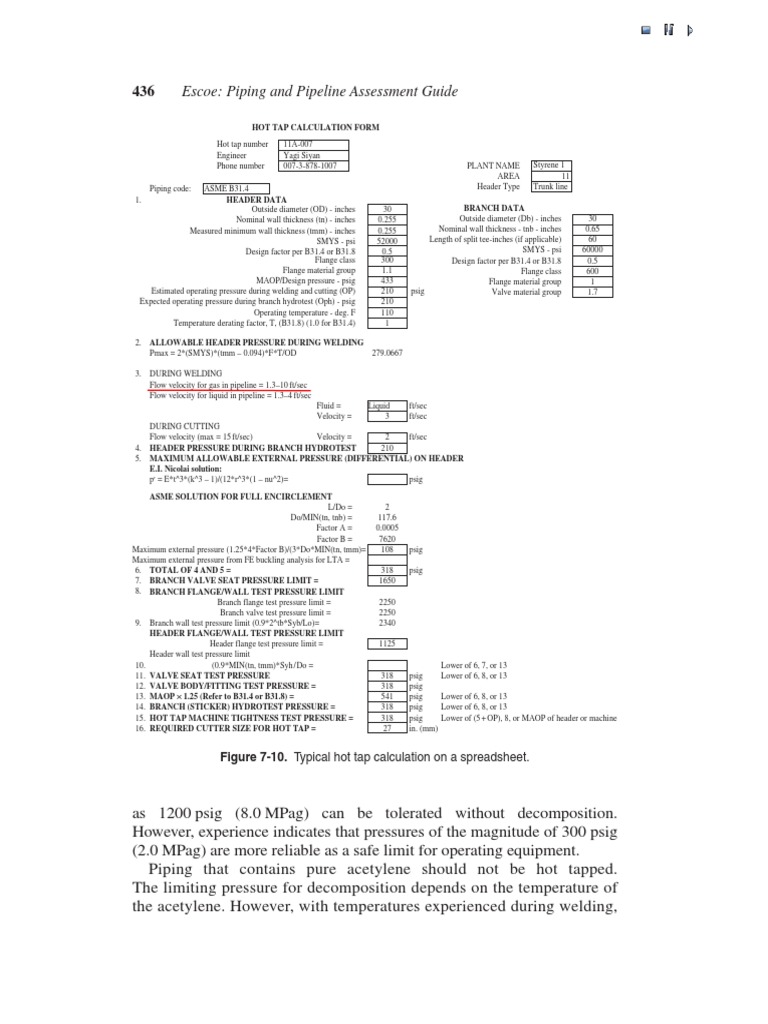 Piping Assessment and Hot Tap Guide | PDF | Pounds Per Square Inch ...