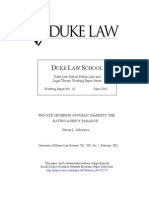 Duke Law School paper on private ordering of public markets