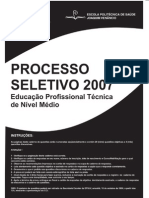 Prova Fiocruz 2007
