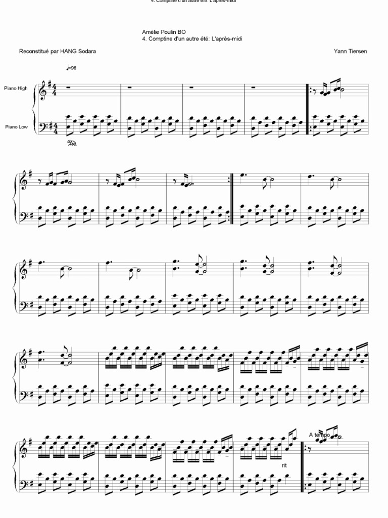 Amelie Poulain Piano