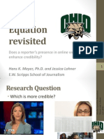 Media Equation Revisited: Does A Reporter's Presence in Online Video Enhance Credibility?