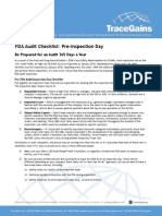 TraceGains Pre Inspection Day FDA Audit Checklist