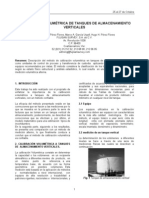 Calibración volumétrica de tanques verticales