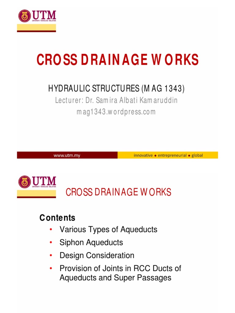 Cross Drainage Works PDF Canal Masonry