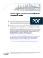 10-Gigabit Ethernet Transceiver Modules Compatibility Matrix