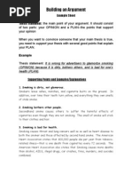 thesis statement for tobacco Building an Argument Against Smoking | PDF | Smoking