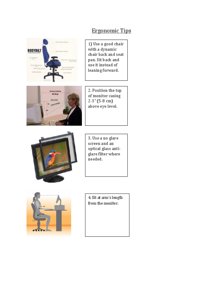 Essential Ergonomic Tips for Workstations | PDF