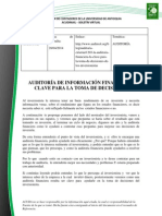 Doc. 605 Auditoría de Información Financiera. Clave para La Toma de Decisiones PDF