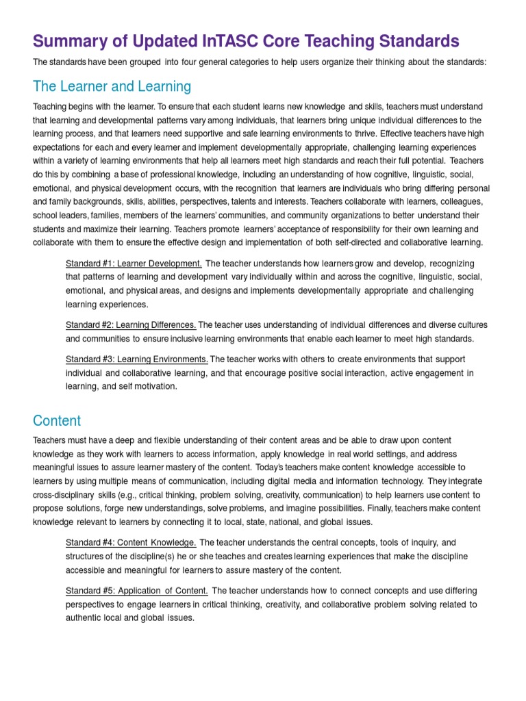 Intasc | PDF | Educational Assessment | Learning