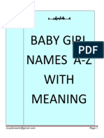 Baby Girl Names With Meaning | PDF | Muhammad | Sahabah