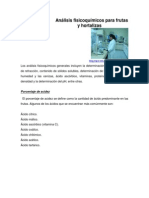 Analisis Fisicoquimicos Para Frutas y Hortalizas