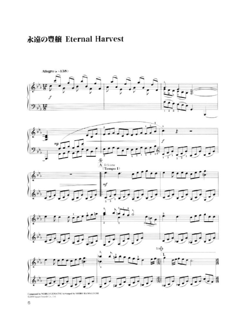 Final Fantasy IX Piano Collections PDF | PDF