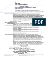 Projeto de Resolução Do Senado Nº 72, De 2010 II