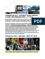 WonderCon 2014 - Saturday Event Preview & Panel Recommendations - David L. $Money Train$ Watts - FuTurXTV & Funk Gumbo Radio - 4-17-2014