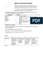 Investigation de Produit Handout Page