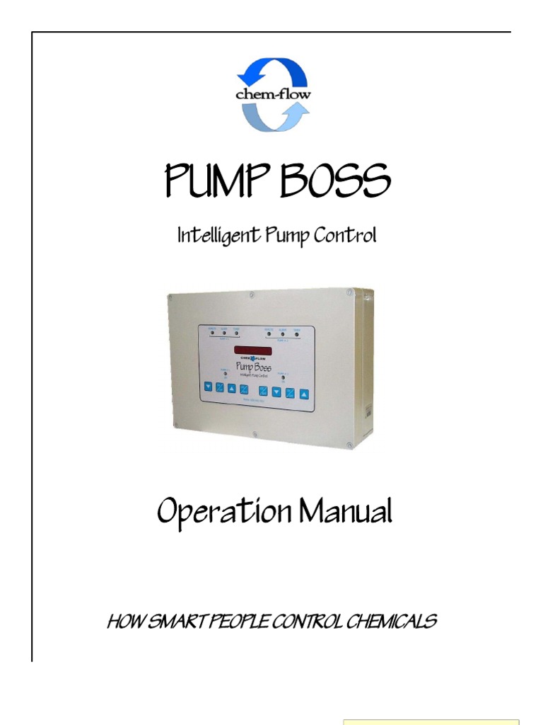 Pump Boss - Intelligent Pump Control Manual | PDF | Relay | Pump