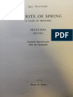 Rite of Spring Essays From Sketch Scores