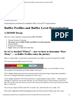 Buffer Profile and Buffer Level Determination For Demand Driven MRP