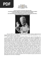 Alocução IMPORTANTE Pio XII Eucaristia Magistério