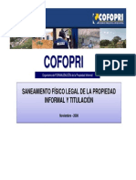 Cofopri Saneamiento Fisico