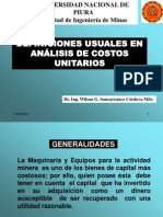 Definiciones Usuales Analisis de Costos