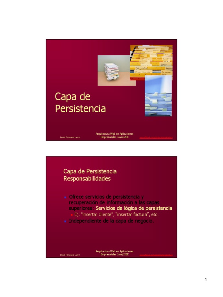 Capa de Persistencia en Bases de Datos | PDF | Negocios | Informática