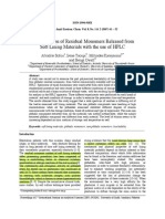 Determination of Residual Monomers Released From Soft Lining Materials With The Use of HPLC