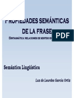 Propiedades Semánticas de La Frase. Lourdes