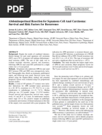 Abdominoperineal Resection For Squamous Cell Anal Carcinoma: Survival and Risk Factors For Recurrence