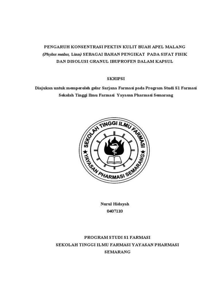 Contoh Judul Skripsi Farmasi S1 Pejuang Skripsi