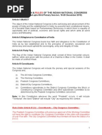 CONSTITUTION & RULES OF THE INDIAN NATIONAL CONGRESS