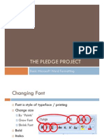The Pledge Project: Basic Microsoft Word Formatting