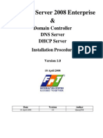 Install Active Directory DNS and DHCP Server 2008