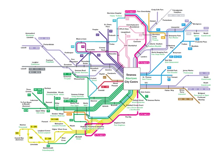 Swansea 12 Bus Map PDF