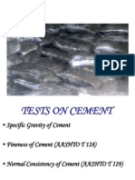 Tests on Cement