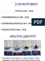 Tests on Bitumen