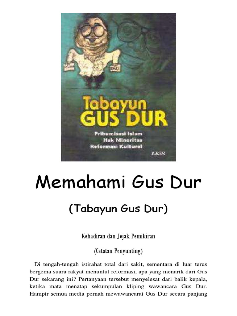 Memahami Gus Dur Tabayun Gus Dur