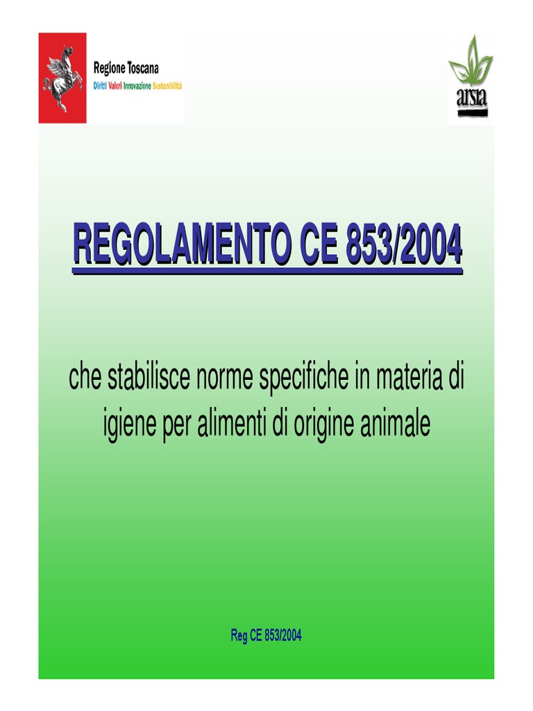 Presentazione Reg CEE 853-2004 | PDF