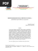 RESPONSABILIDADE SOCIAL E DIFUSÃO CULTURAL a Aplicabilidade Legal de Bibliotecas Em Presídios