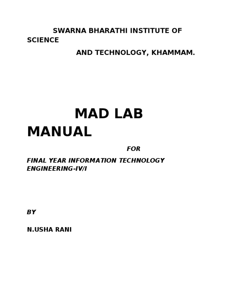Lab Manual Mad PDF Adobe Flash Point And Click