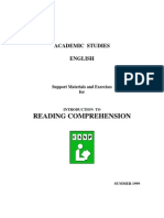 INTRODUCTION TO
READING COMPREHENSION