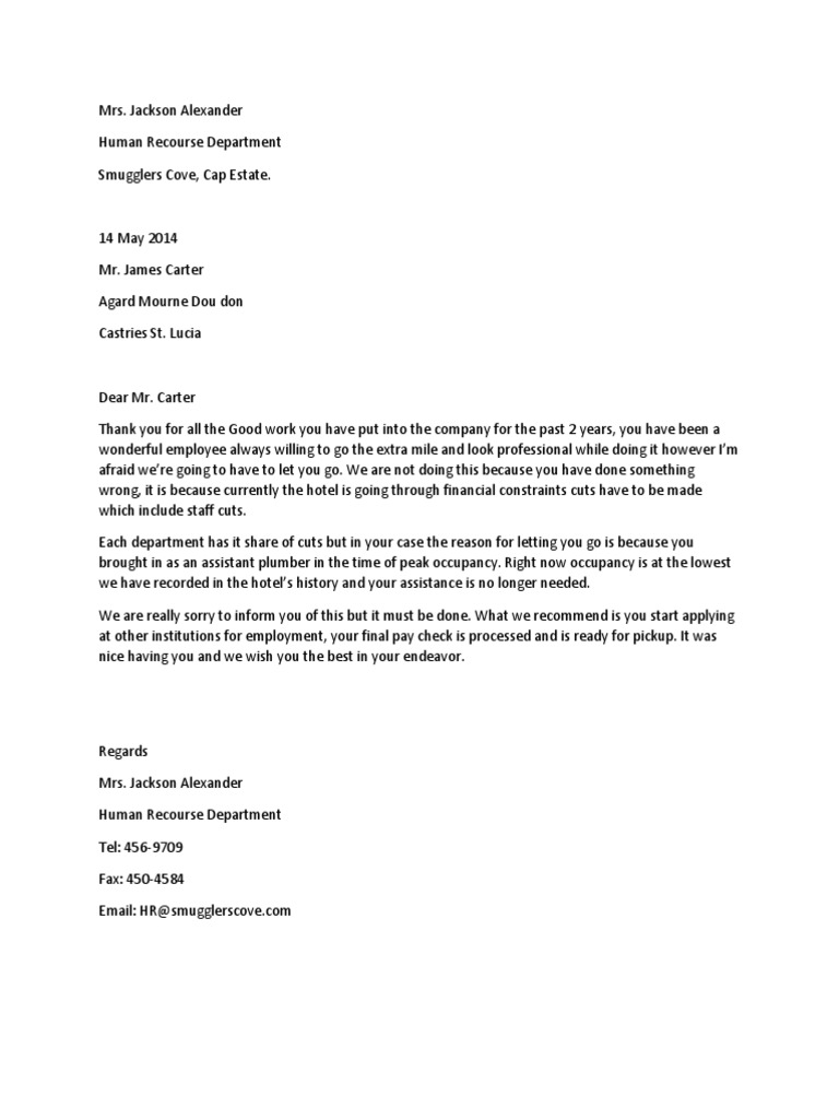 Bad news letter sample download free pdf business