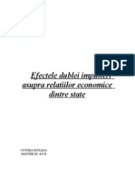 Efectele Dublei Impuneri Asupra Relatiilor Economice