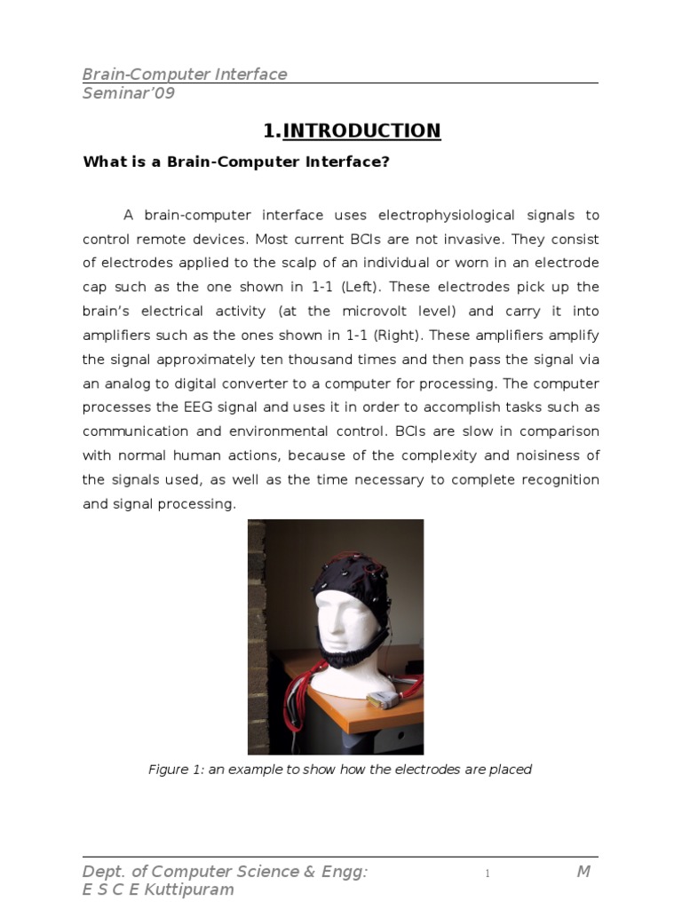 Brain Computer Interface | PDF