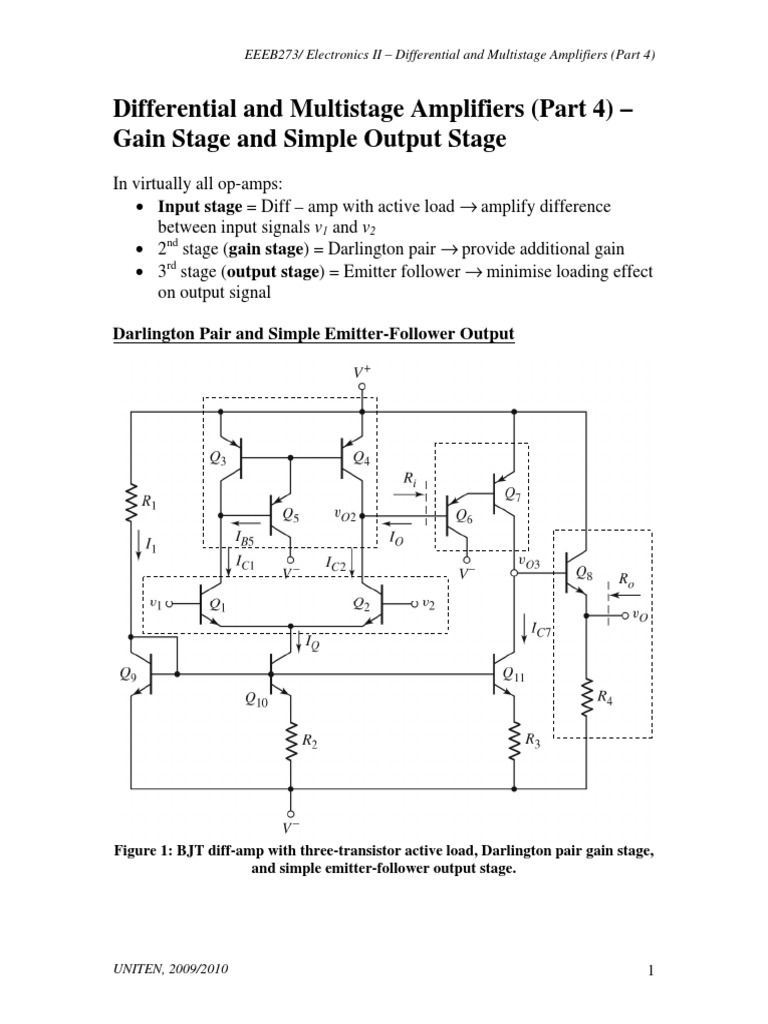 Diff Amp Multistage PDF Amplifier Operational Amplifier