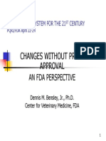 Changes Without Prior Approval: An Fda Perspective