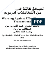en warning against riba transactions