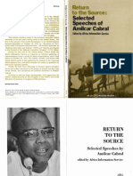 Amilcar Cabral Return to the Source Selected Speeches of Amilcar Cabral 1973