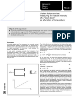 Optics: Stefan-Boltzmann Law